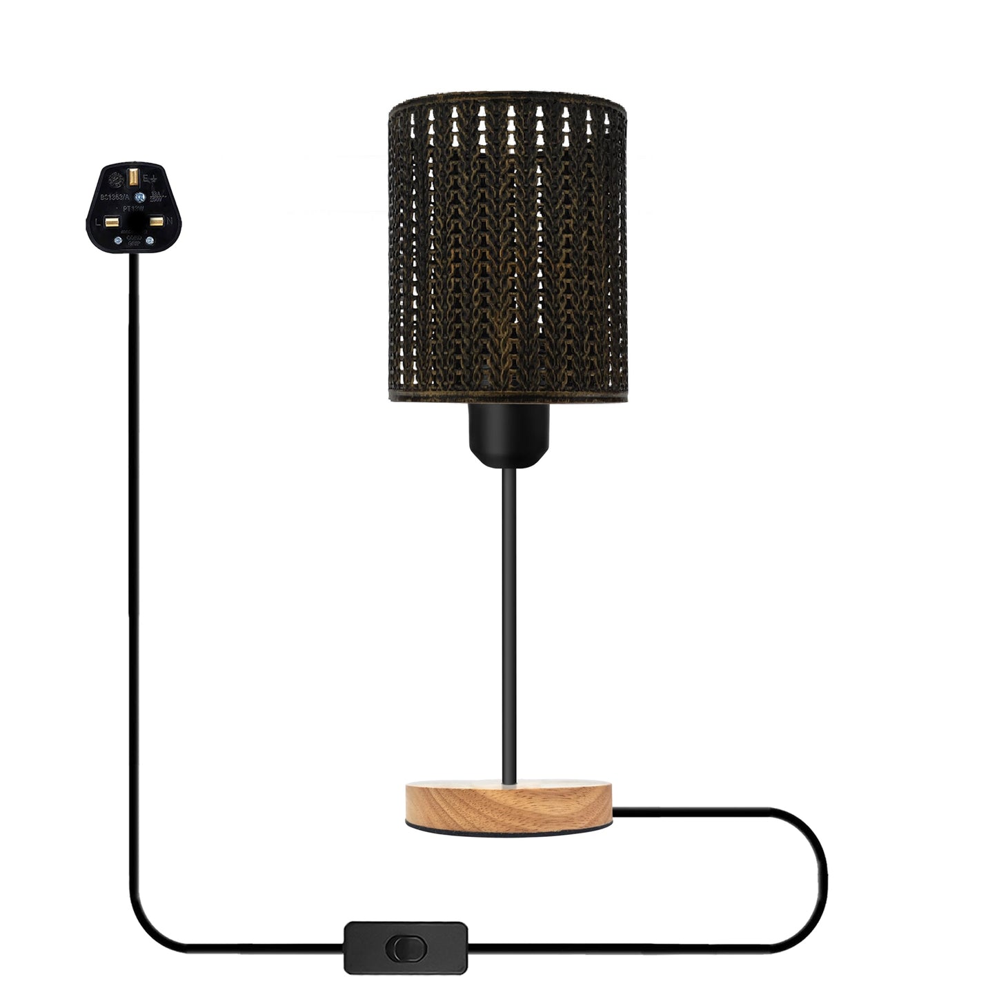 LEDSone Plugin Black Table Lamps for BedsideTables~5421-9