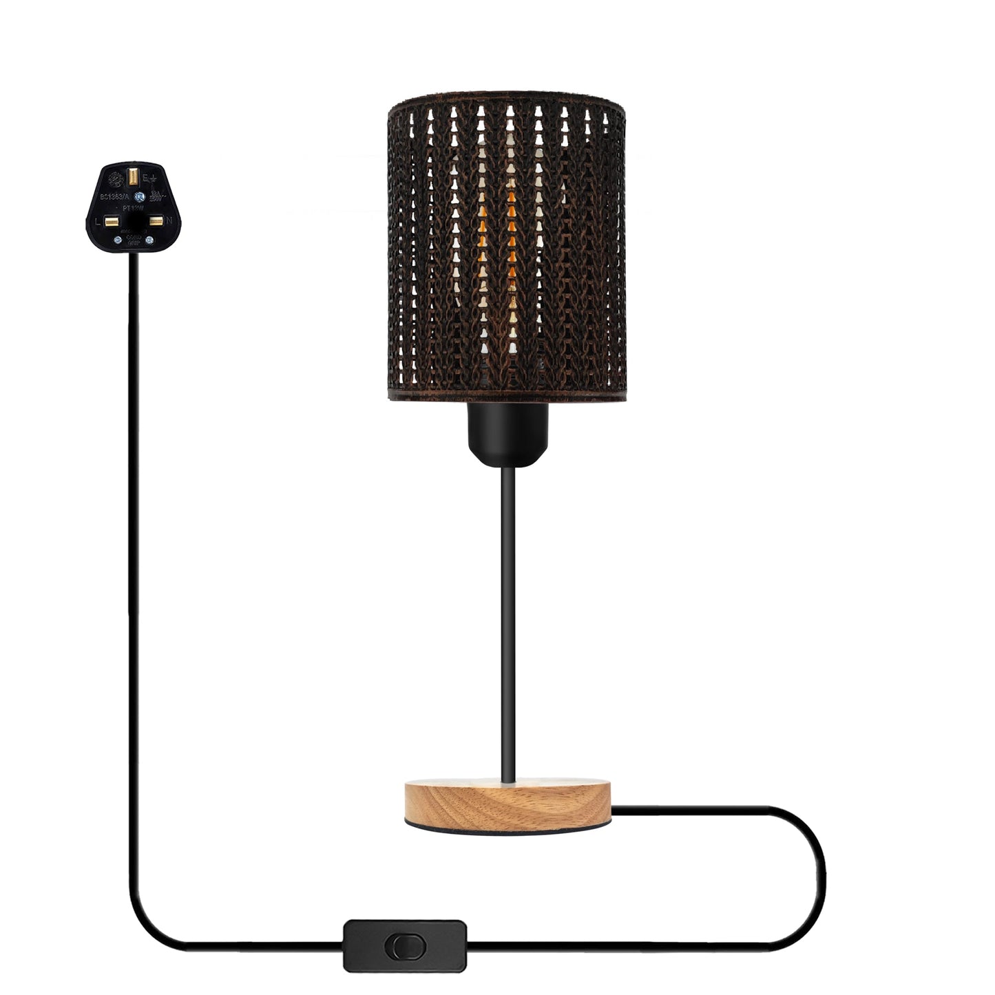 LEDSone Plugin Black Table Lamps for BedsideTables~5421-7