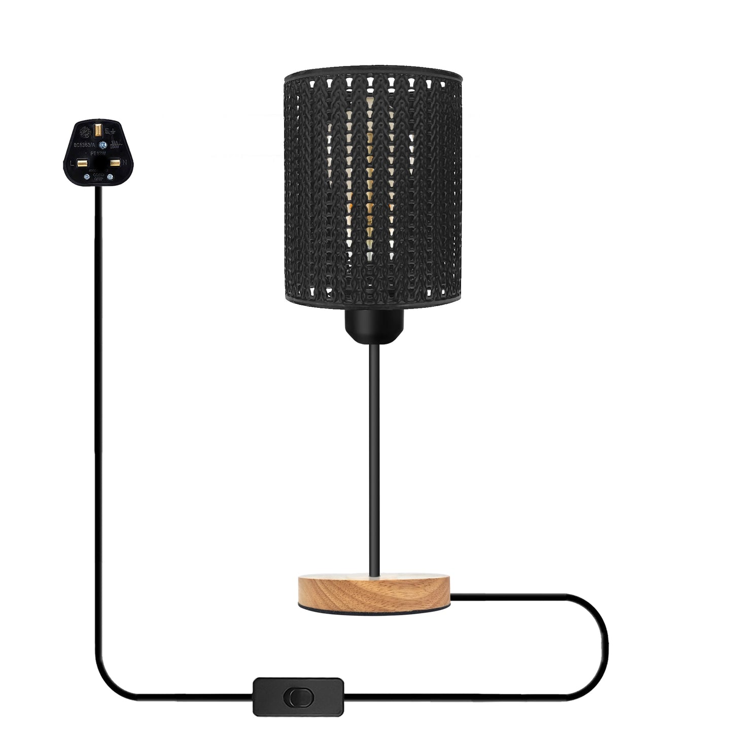 LEDSone Plugin Black Table Lamps for BedsideTables~5421-4