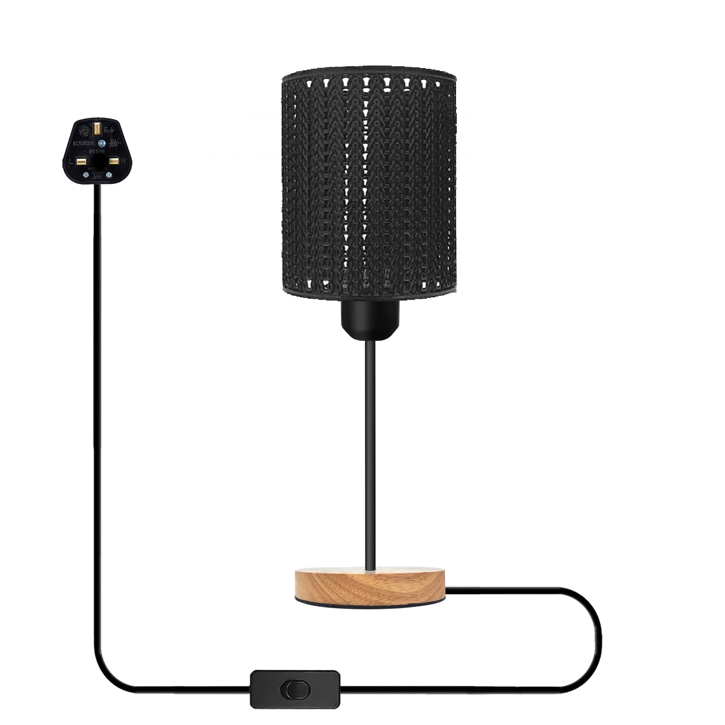 LEDSone Plugin Black Table Lamps for BedsideTables~5421-2