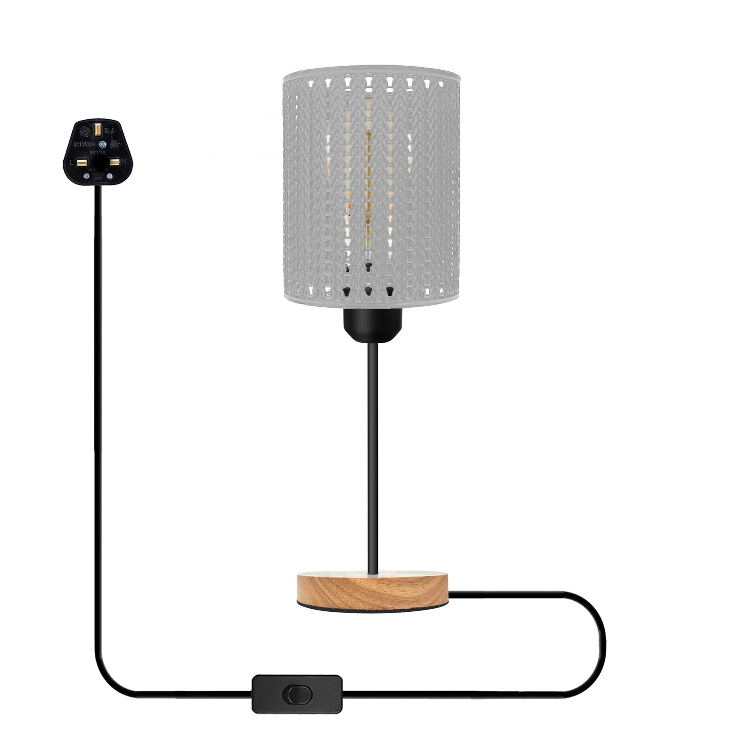 LEDSone Plugin Black Table Lamps for BedsideTables~5421-3