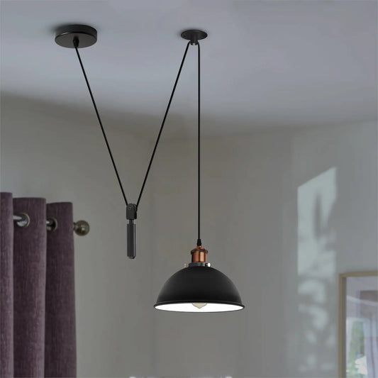 Retro Loft Adjustable Antique Metal Pendant Ceiling Light ~1133-0