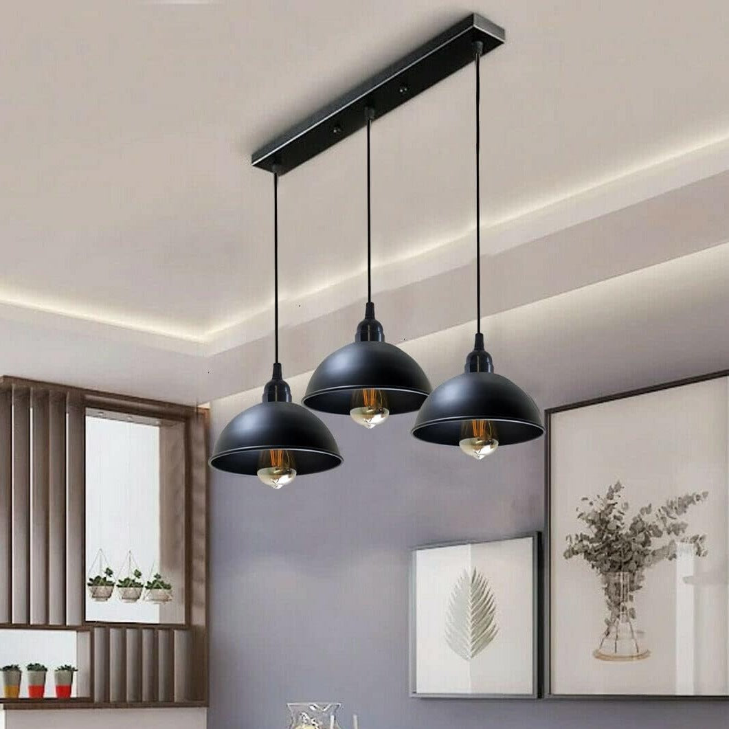 Black 3 light Pendant Light  - Over-Table Kitchen Lighting ~5268-0
