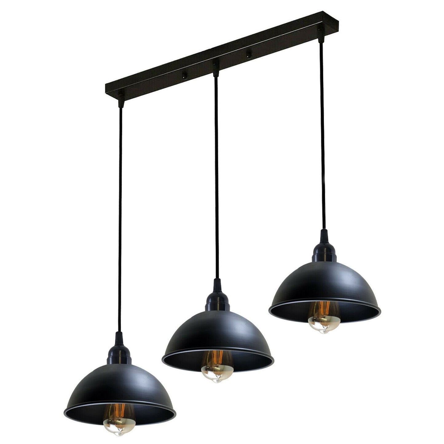 Black 3 light Pendant Light  - Over-Table Kitchen Lighting ~5268-5