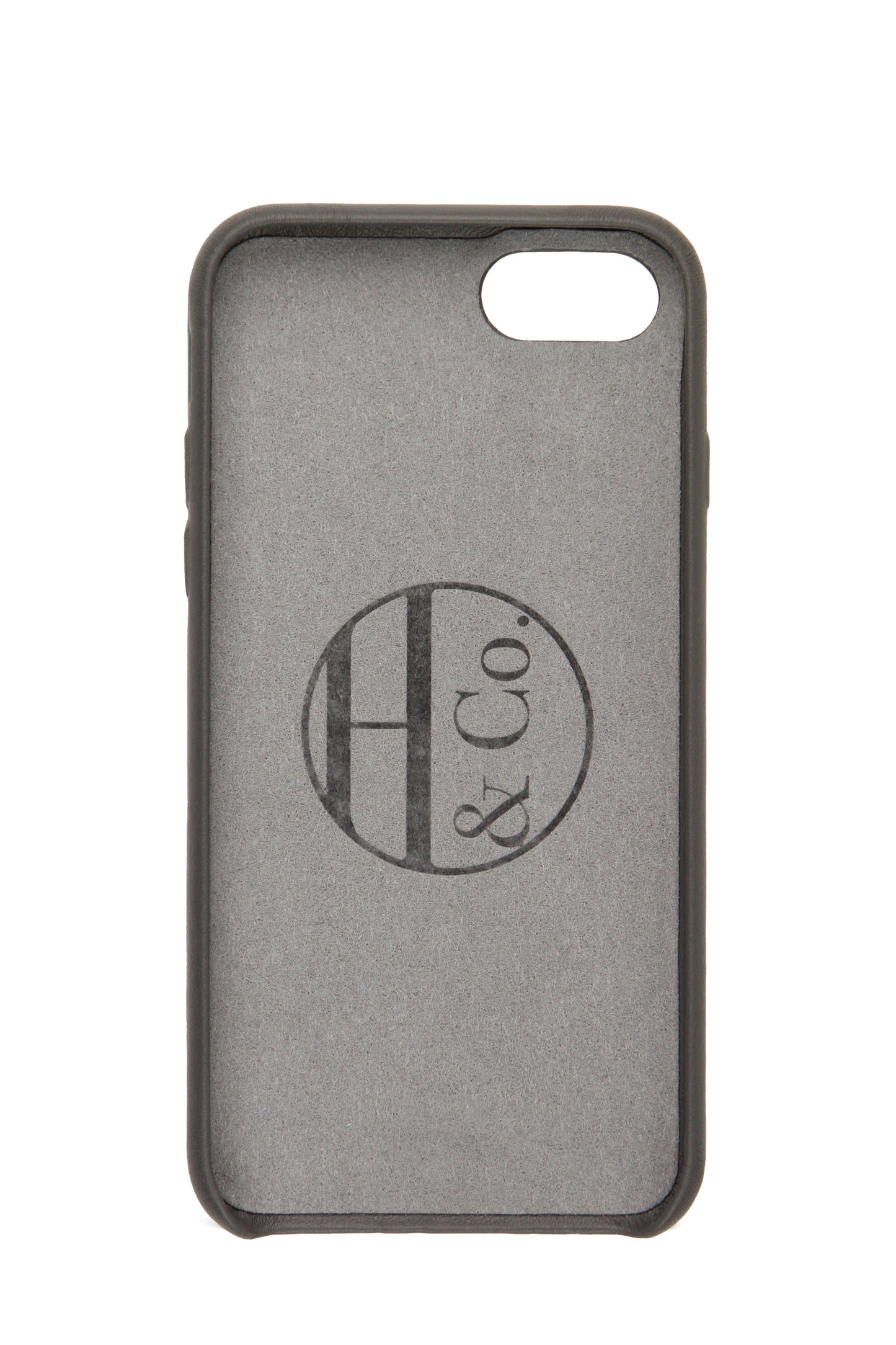 iPhone 7/8 Case, Grey Leather-1