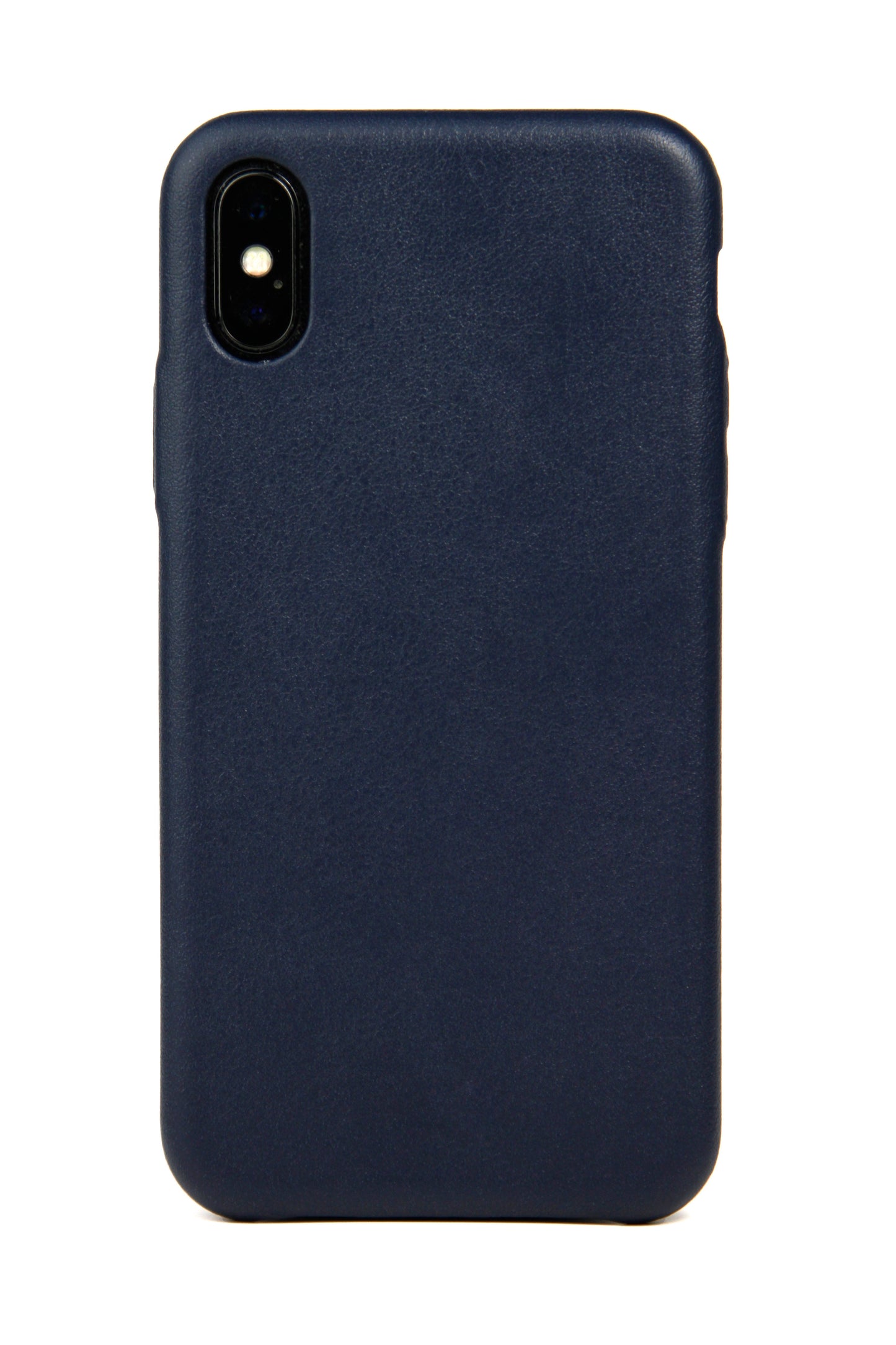iPhone X Case, Navy Leather-0