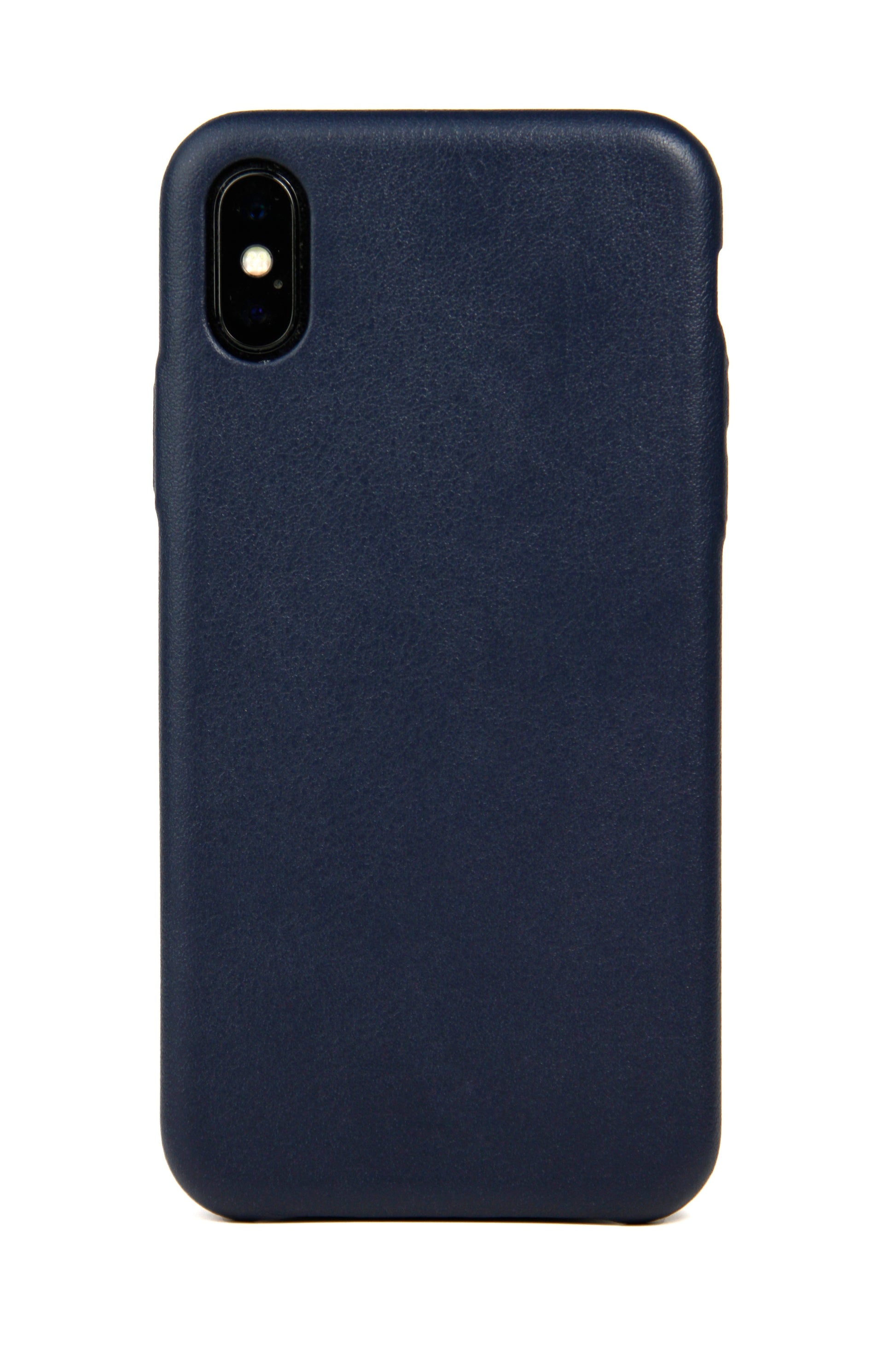 iPhone X Case, Navy Leather-0