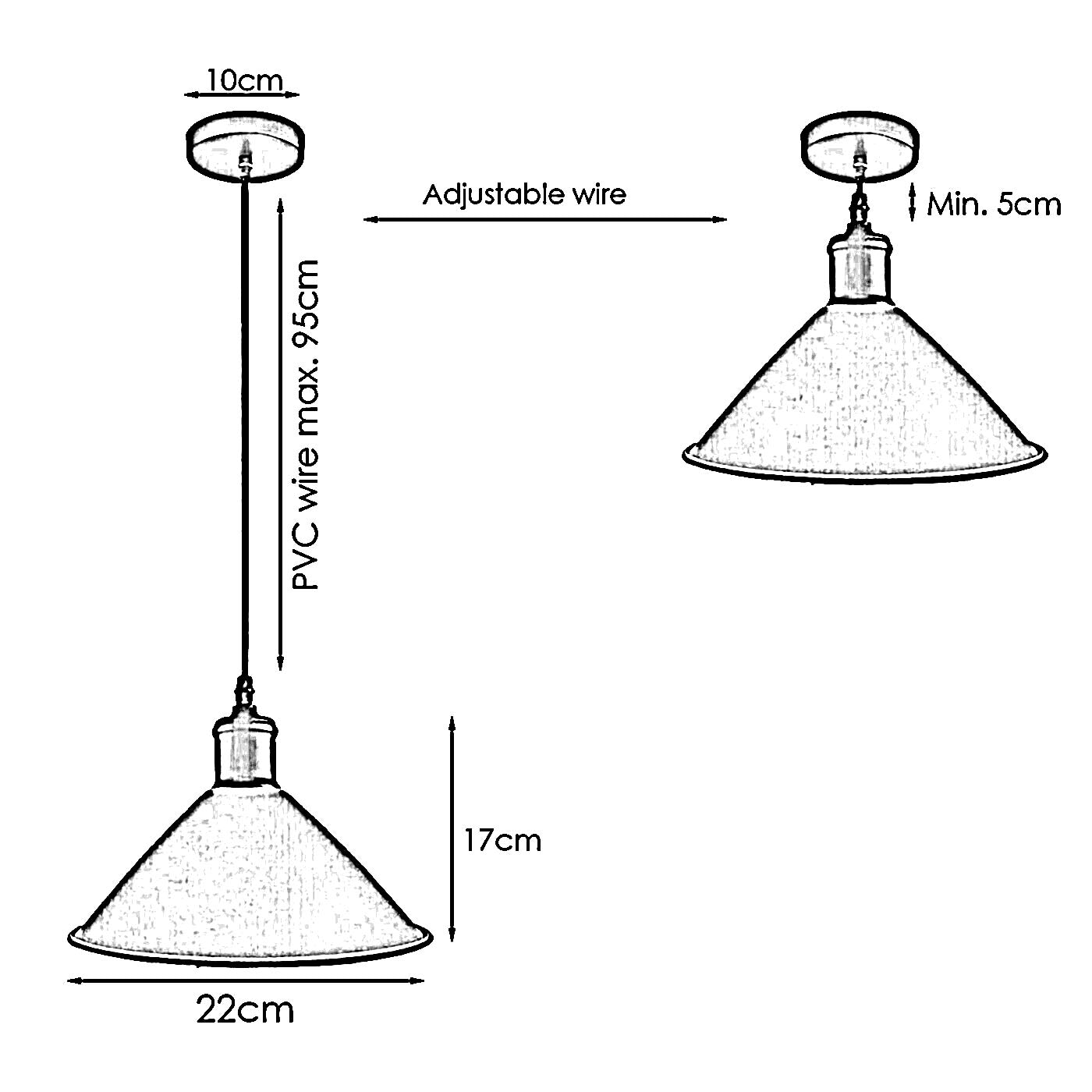 Black Pendant Lamp Industrial style Decorative Ceiling lamp~1542-2